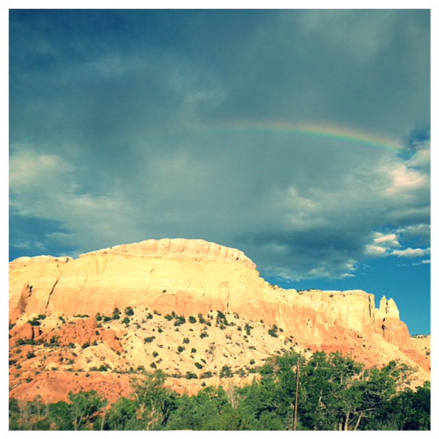 rainbow over Ghost Ranch