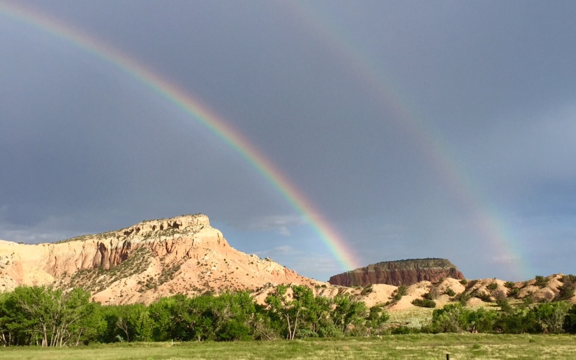 double rainbow, New Mexico, Ghost Ranch