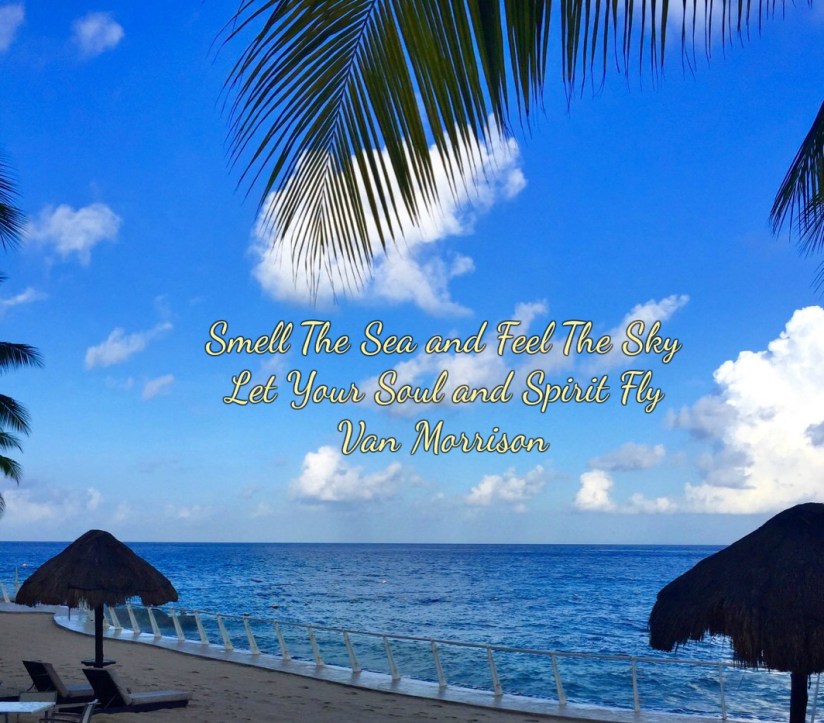 Smell the Sea, Van Morrison quote. Carribean ocean. www.alvaradofrazier.com