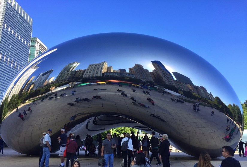 The Cloud Gate or Bean in Millennium Park, Chicago