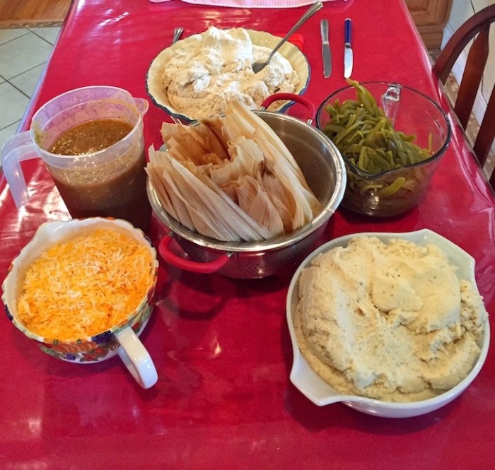 Ingredients for making 'Green' Tamales