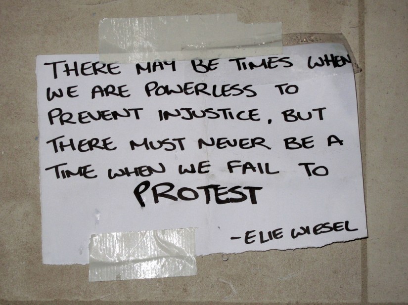 Injustice and Protest -quote by Elie Wiesel